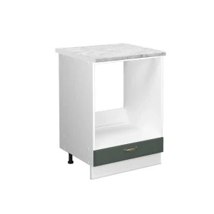 Komfurindbygningsskab Fame-Line Grøn guld Country 60 cm , BP Marmor Vicco