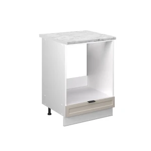 Komfurindbygningsskab Fame-Line GråBeige 60 cm , BP Marmor Vicco