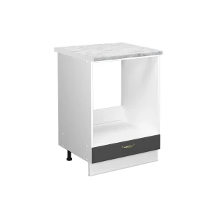 Komfurindbygningsskab Fame-Line Antracit-guld 60 cm , BP Marmor Vicco