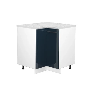 Szafka narożna Fame-Line Ciemnoniebieski wysoki połysk 80.5 cm , BP Marmur Vicco