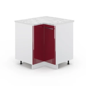 Hjørneskab Fame-Line Bordeaux rød højglans 80.5 cm , BP Marmor Vicco