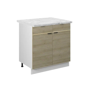 Køkkenskab Fame-Line Panel i eg 80 cm , BP Marmor Vicco