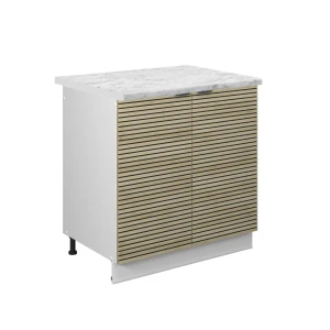 Vaskeskab Fame-Line Panel i eg 80 cm , BP Marmor Vicco