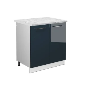 Pesualtaan alakaappi Fame-Line Tummansininen korkeakiilto 80 cm , AP Marble Vicco