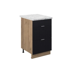 Køkkenskab Fame-Line Sort stribet 50 cm , BP Eg Vicco