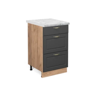 Køkkenskab Fame-Line Antracit-guld 50 cm , BP Marmor Vicco