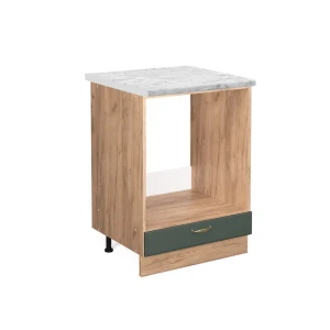 Komfurindbygningsskab Fame-Line Grøn guld Country 60 cm , BP Marmor Vicco