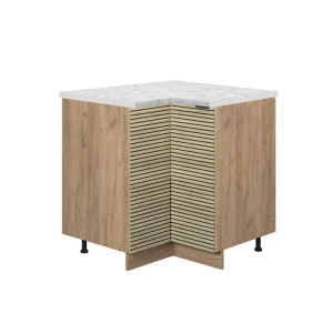 Hjørneskab Fame-Line Panel i eg 80.5 cm , BP Marmor Vicco