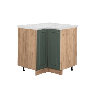Eckunterschrank Fame-Line Grün-Gold Landhaus 80.5 cm , AP Marmor livinity®