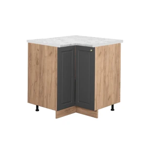Hjørneskab Fame-Line Antracit-guld 80.5 cm , BP Marmor Vicco