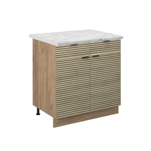 Køkkenskab Fame-Line Panel i eg 80 cm , BP Marmor Vicco