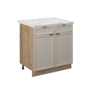 Køkkenskab Fame-Line GråBeige 80 cm , BP Marmor Vicco