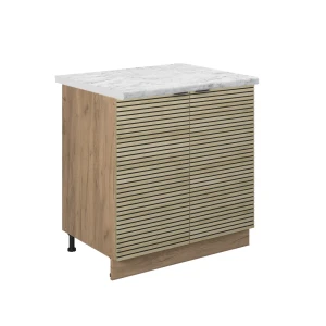 Vaskeskab Fame-Line Panel i eg 80 cm , BP Marmor Vicco