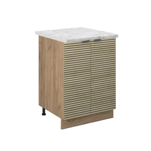 Køkkenskab Fame-Line Panel i eg 60 cm , BP Marmor Vicco