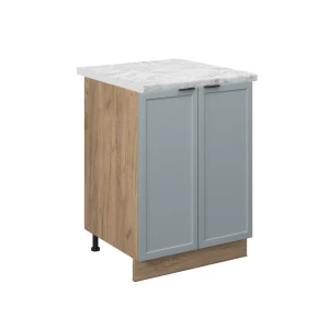 Dulap de bază de bucătărie Fame-Line Albastru-gri deschis 60 cm , AP Marmură Vicco