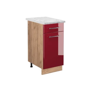 Køkkenskab Fame-Line Bordeaux rød højglans 40 cm , BP Marmor Vicco