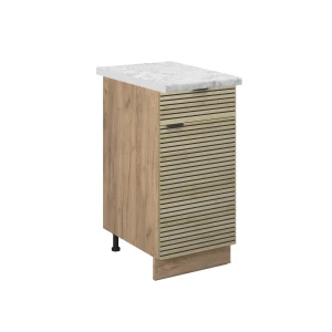 Køkkenskab Fame-Line Panel i eg 40 cm , BP Marmor Vicco