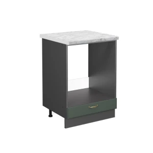Komfurindbygningsskab Fame-Line Grøn guld Country 60 cm , BP Marmor Vicco