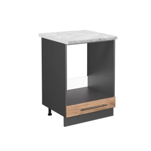 Komfurindbygningsskab Fame-Line Gold power oak 60 cm , BP Marmor Vicco