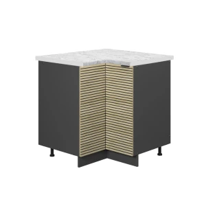 Hjørneskab Fame-Line Panel i eg 80.5 cm , BP Marmor Vicco