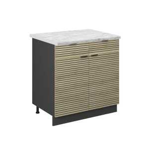 Køkkenskab Fame-Line Panel i eg 80 cm , BP Marmor Vicco