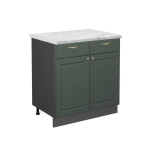 Køkkenskab Fame-Line Grøn guld Country 80 cm , BP Marmor Vicco