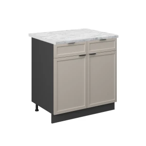 Køkkenskab Fame-Line GråBeige 80 cm , BP Marmor Vicco
