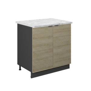 Vaskeskab Fame-Line Panel i eg 80 cm , BP Marmor Vicco