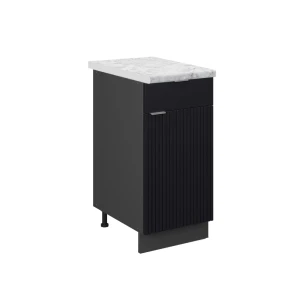 Køkkenskab Fame-Line Sort stribet 40 cm , BP Marmor Vicco