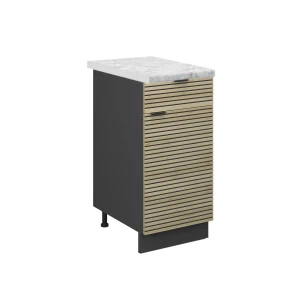 Køkkenskab Fame-Line Panel i eg 40 cm , BP Marmor Vicco