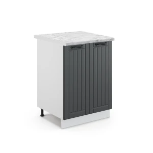 Køkkenskab Fame-Line Antracit landhus 60 cm , BP Marmor Vicco