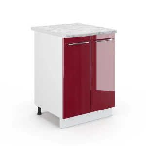 Keittiön alakaappi Fame-Line Bordeaux korkeakiilto 60 cm , AP Marble Vicco