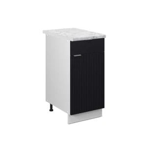 Køkkenskab Fame-Line Sort stribet 40 cm , BP Marmor Vicco