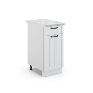 Køkkenskab Fame-Line Hvid landhus 40 cm , BP Marmor Vicco