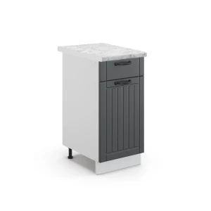 Køkkenskab Fame-Line Antracit landhus 40 cm , BP Marmor Vicco