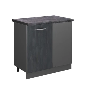 Kulmakaappi R-Line Musta betoni 86 cm AP Antrasiitti Vicco