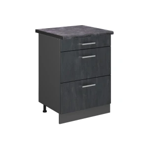 Keittiön alakaappi R-Line Musta betoni 60 cm AP Antrasiitti Vicco
