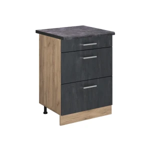 Køkkenskab R-Line Sort beton 60 cm BP Antracit Vicco