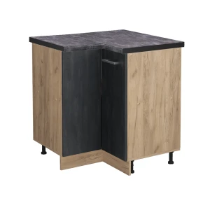 Hjørneskab R-Line Sort beton 75.6 cm BP Antracit Vicco