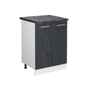 Küchenunterschrank R-Line Schwarz Beton 60 cm AP Anthrazit Vicco