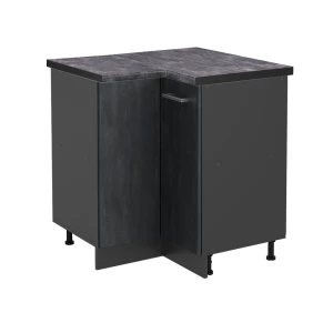Hjørneskab R-Line Sort beton 75.6 cm BP Antracit Vicco