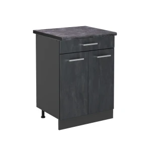 Køkkenskab R-Line Sort beton 60 cm BP Antracit Vicco
