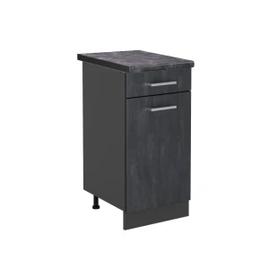 Køkkenskab R-Line Sort beton 40 cm BP Antracit Vicco