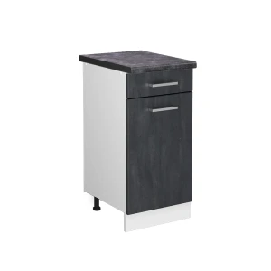 Køkkenskab R-Line Sort beton 40 cm BP Antracit Vicco