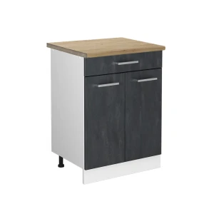 Køkkenskab R-Line Sort beton 60 cm BP Eg Vicco