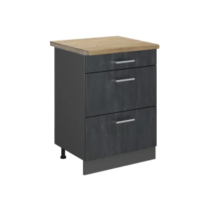 Szafka dolna do kuchni R-Line Czarny beton 60 cm BP Dąb Vicco