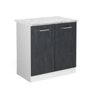 Vaskeskab R-Line Sort beton 80 cm BP Marmor Vicco