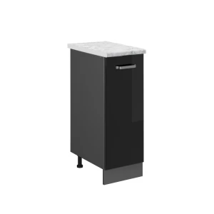 Apotekerskab R-Line Sort højglans 30 cm BP Marmor Vicco