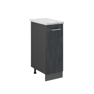 Apothekerschrank R-Line Schwarz Beton 30 cm AP Marmor Vicco