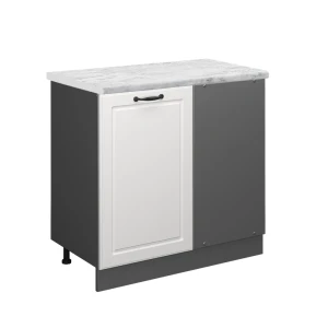 Hjørneskab R-Line Hvid landhus 86 cm BP Marmor Vicco